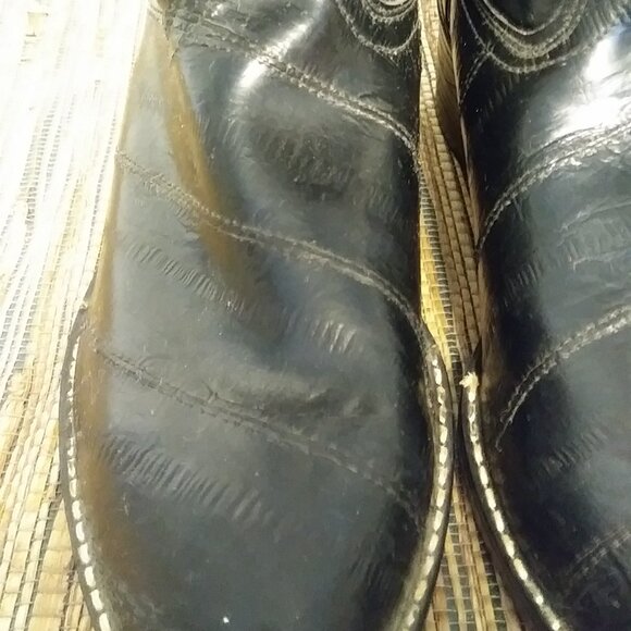 Black BRONCO Cowboy Boots Men's Size 11 EE - 1920 - Picture 8 of 16